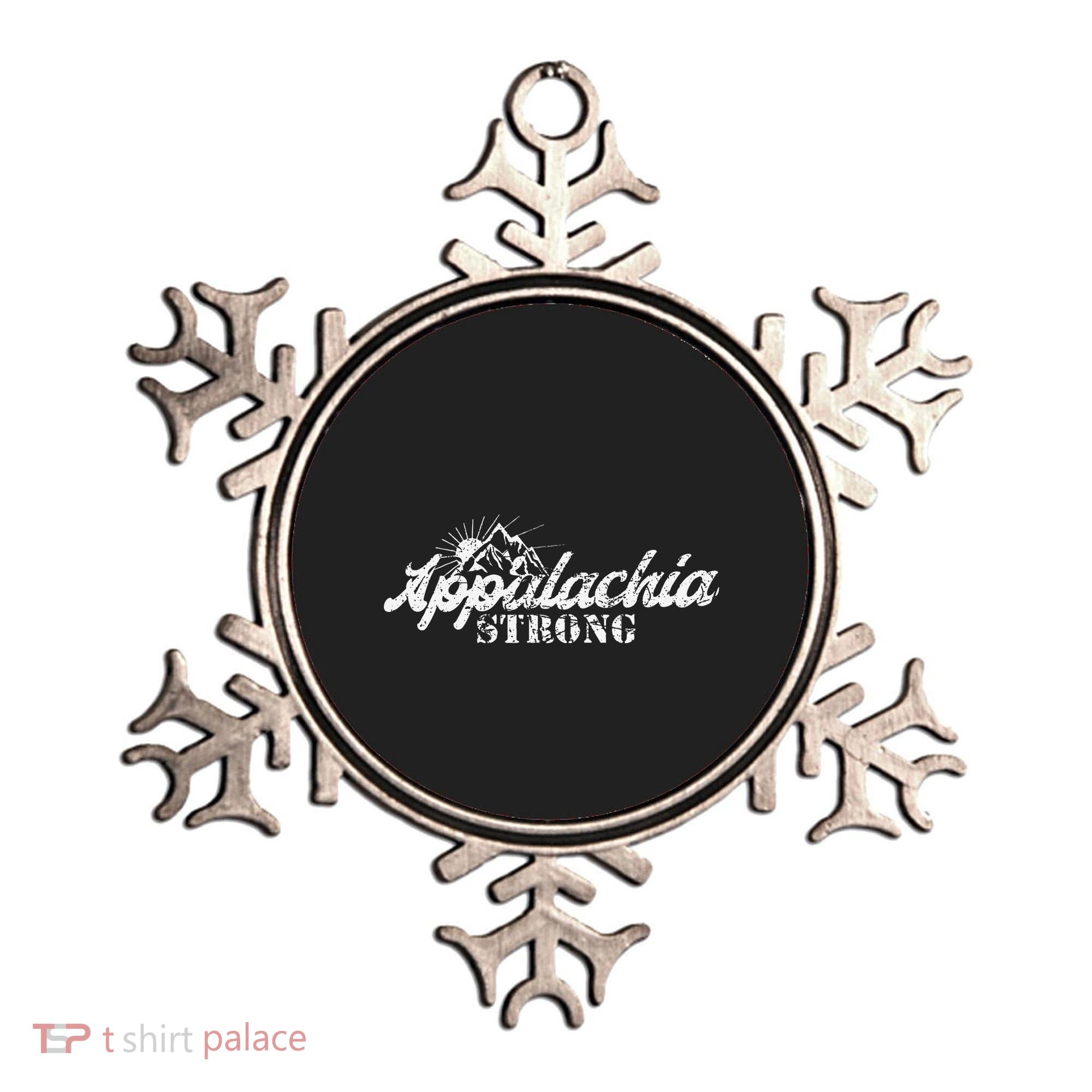 Appalachia Strong Mountain Silhouette Typography Ornament
