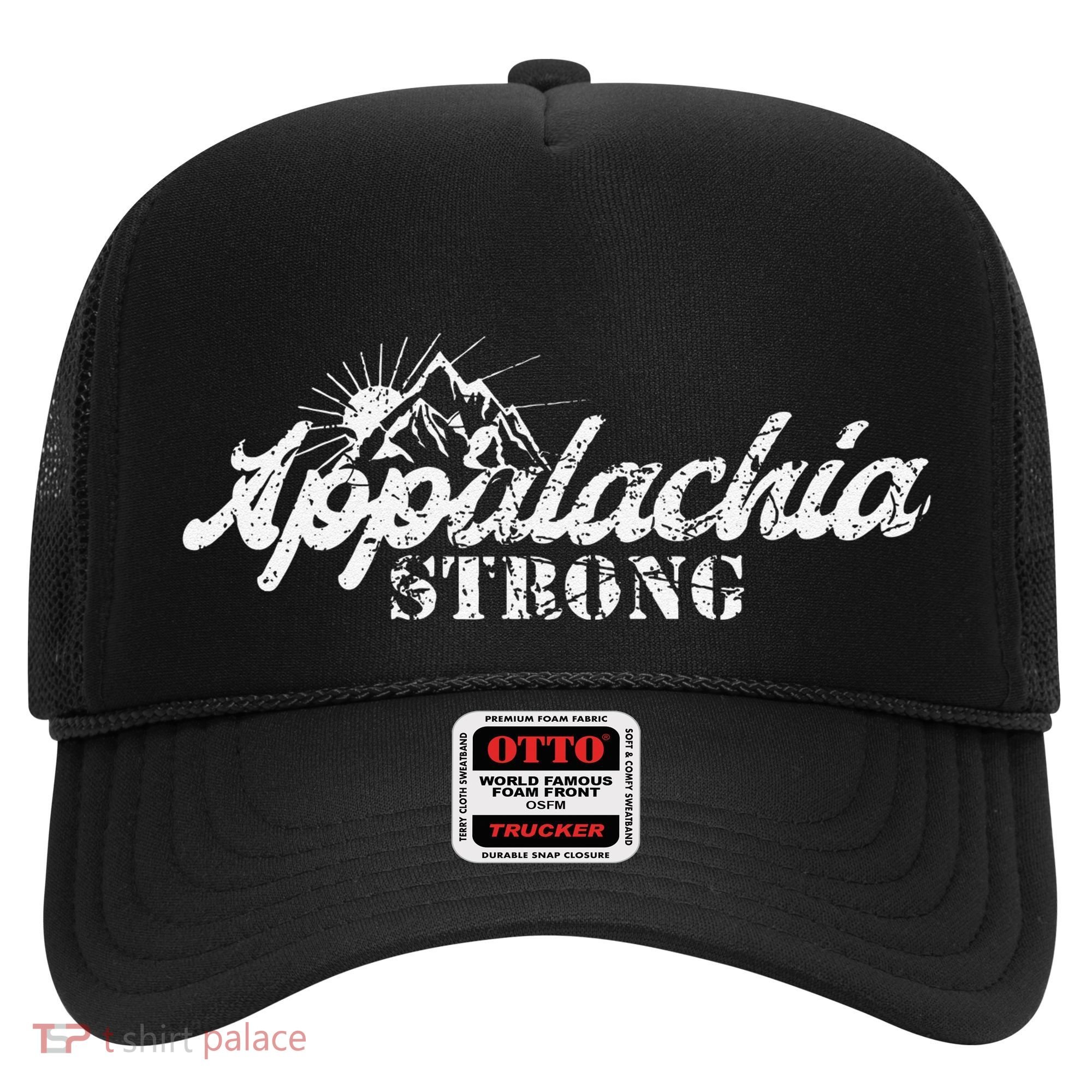 Appalachia Strong Mountain Silhouette Typography Hat
