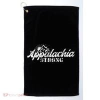 Appalachia Strong Mountain Silhouette Typography Golf Towel thumb 0