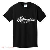 Appalachia Strong Mountain Silhouette Typography Kids T-Shirt thumb 0