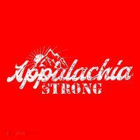Appalachia Strong Mountain Silhouette Typography Santa Hat thumb 1