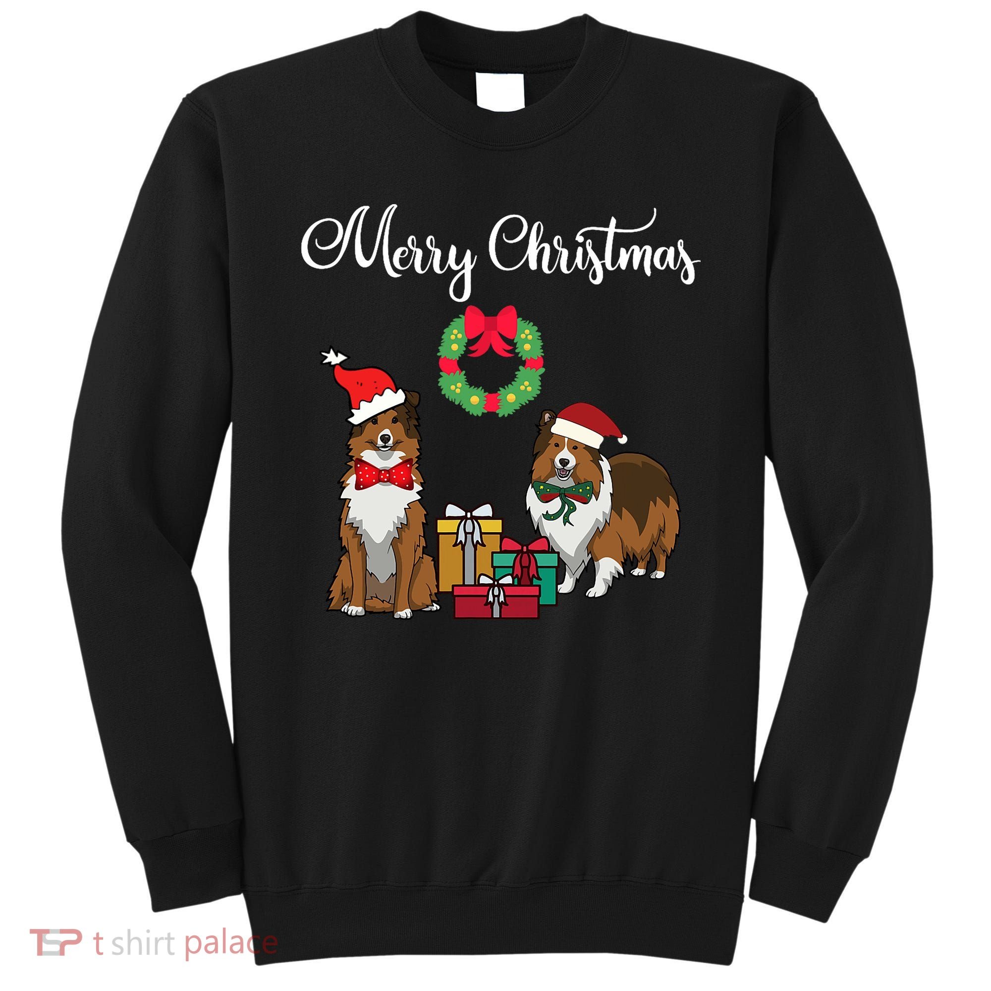 Adorable Shelties Merry Christmas Sheltie Mom Gift Sweatshirt