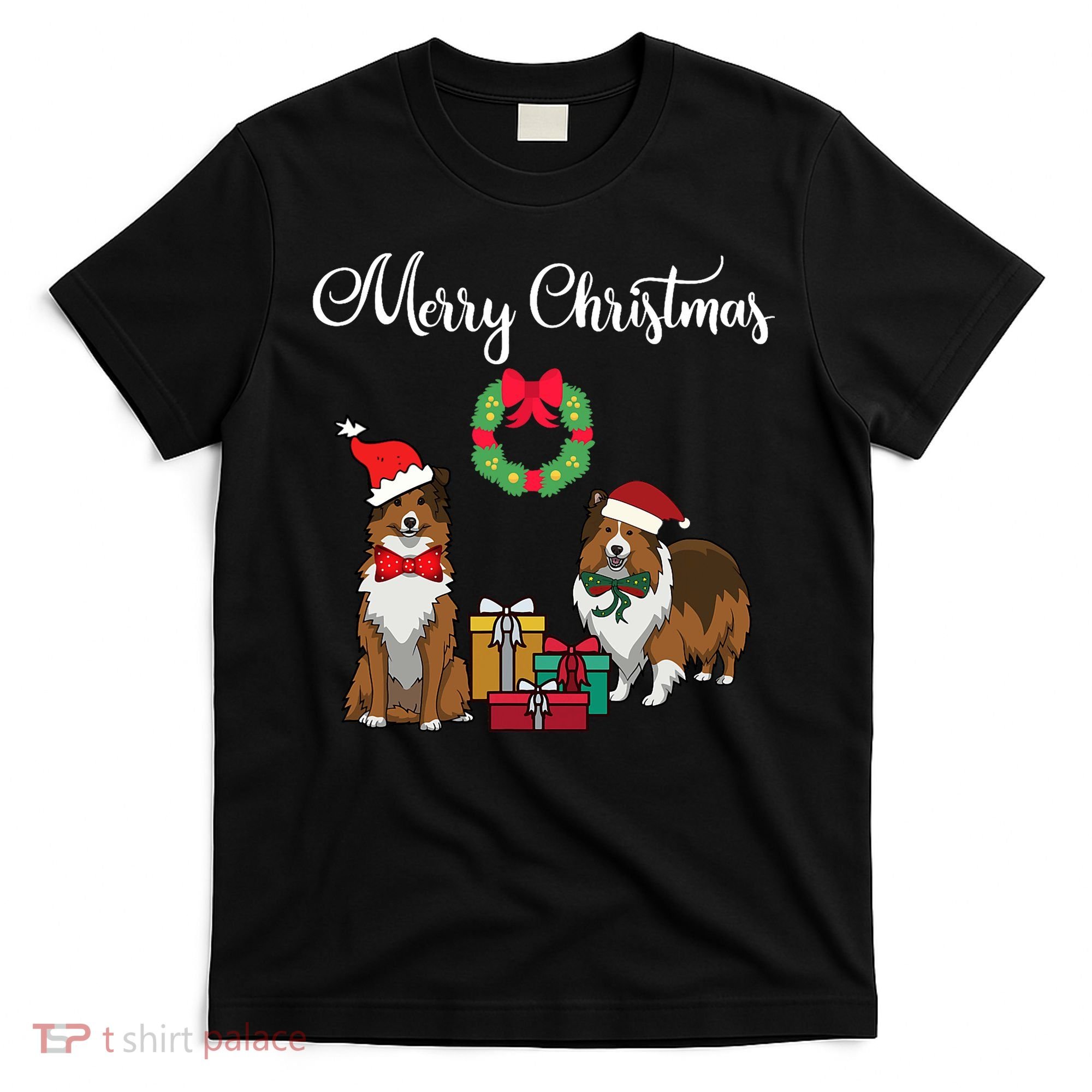 Adorable Shelties Merry Christmas Sheltie Mom Gift T-Shirt