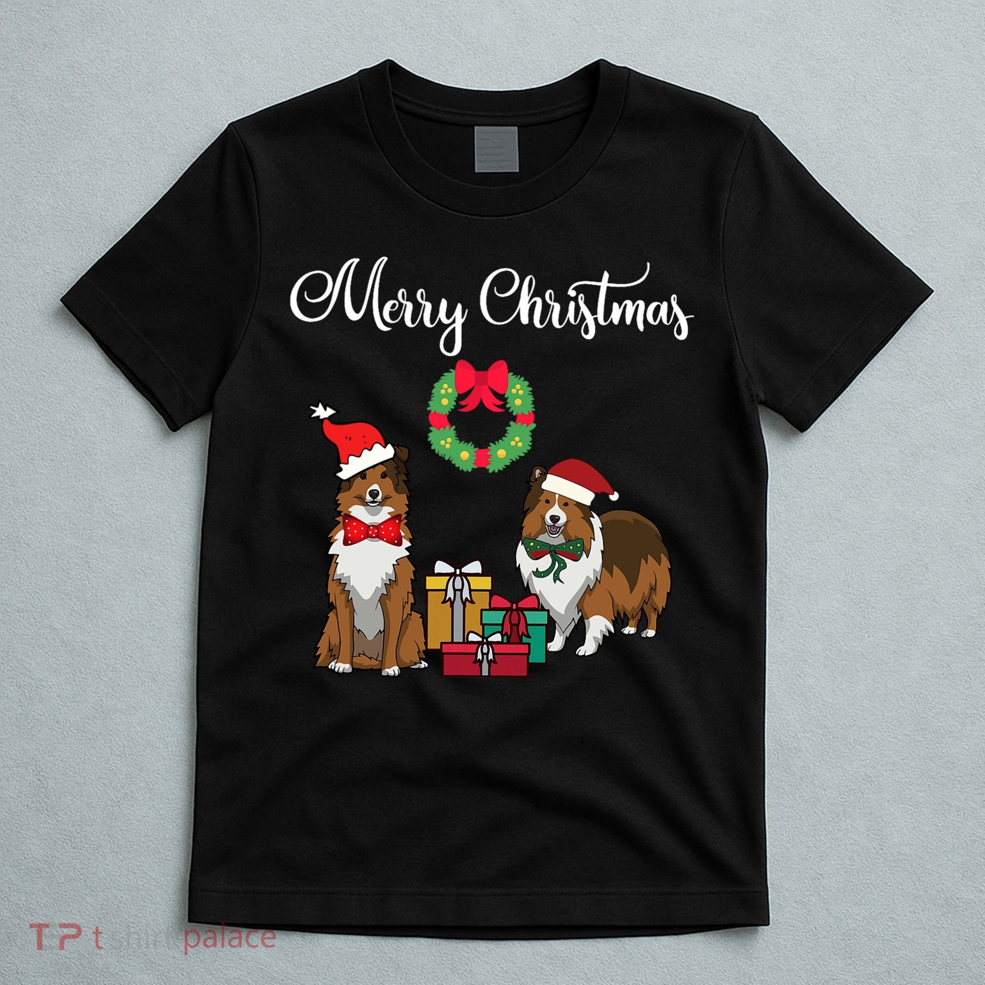 Adorable Shelties Merry Christmas Sheltie Mom Gift T-Shirt