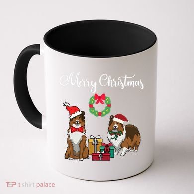 Adorable Shelties Merry Christmas Sheltie Mom Gift Coffee Mug
