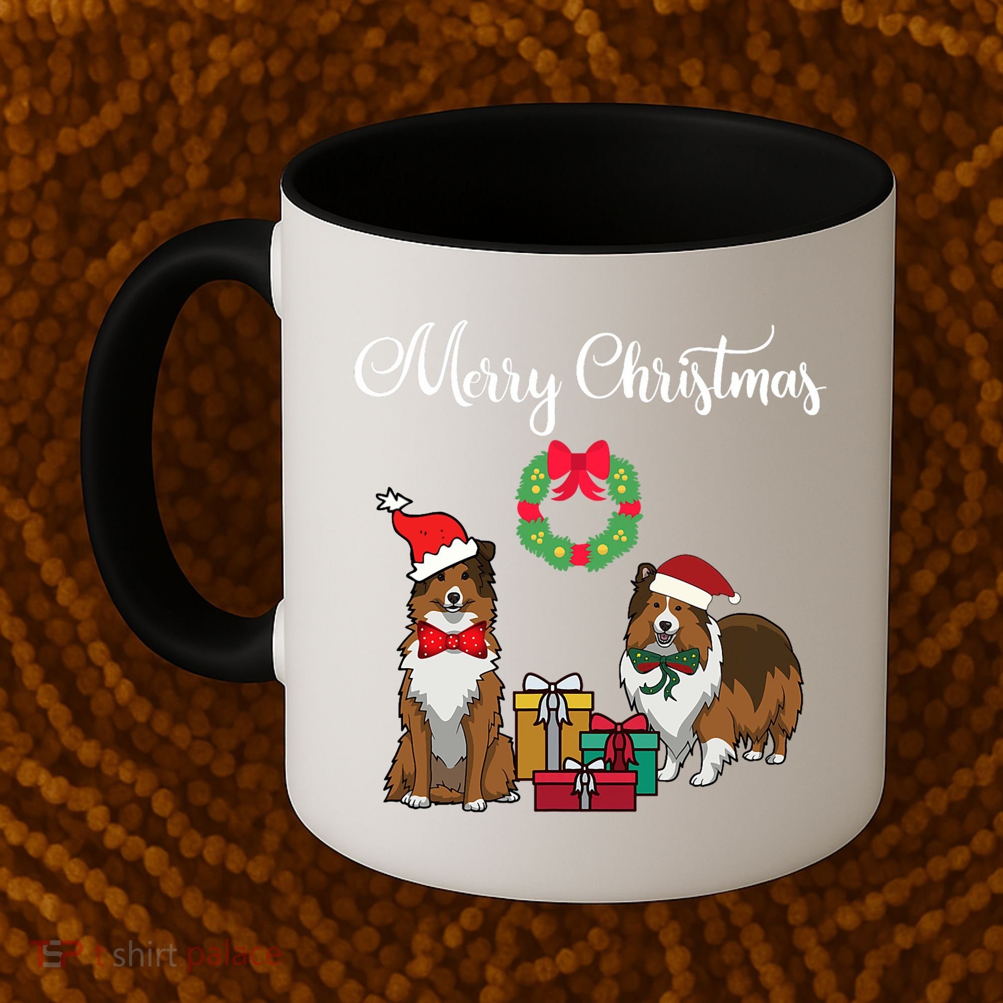 Adorable Shelties Merry Christmas Sheltie Mom Gift Coffee Mug
