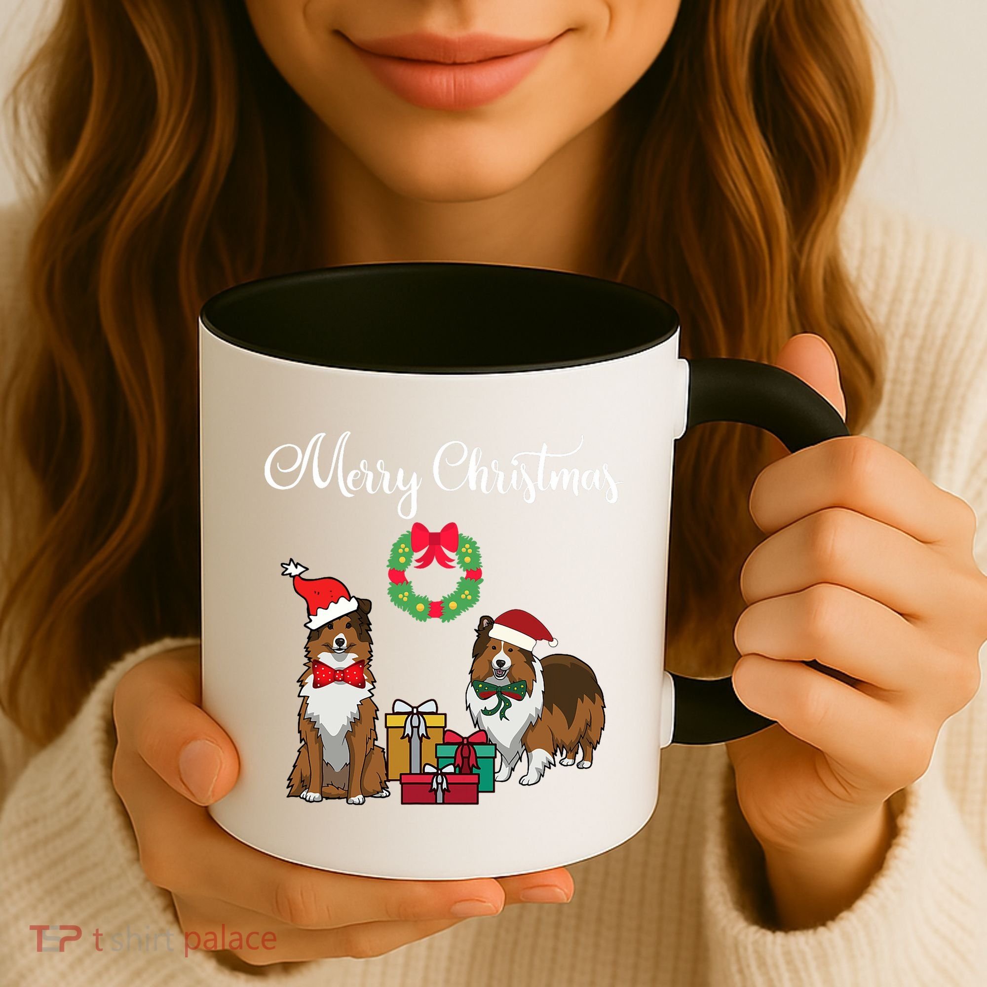 Adorable Shelties Merry Christmas Sheltie Mom Gift Coffee Mug
