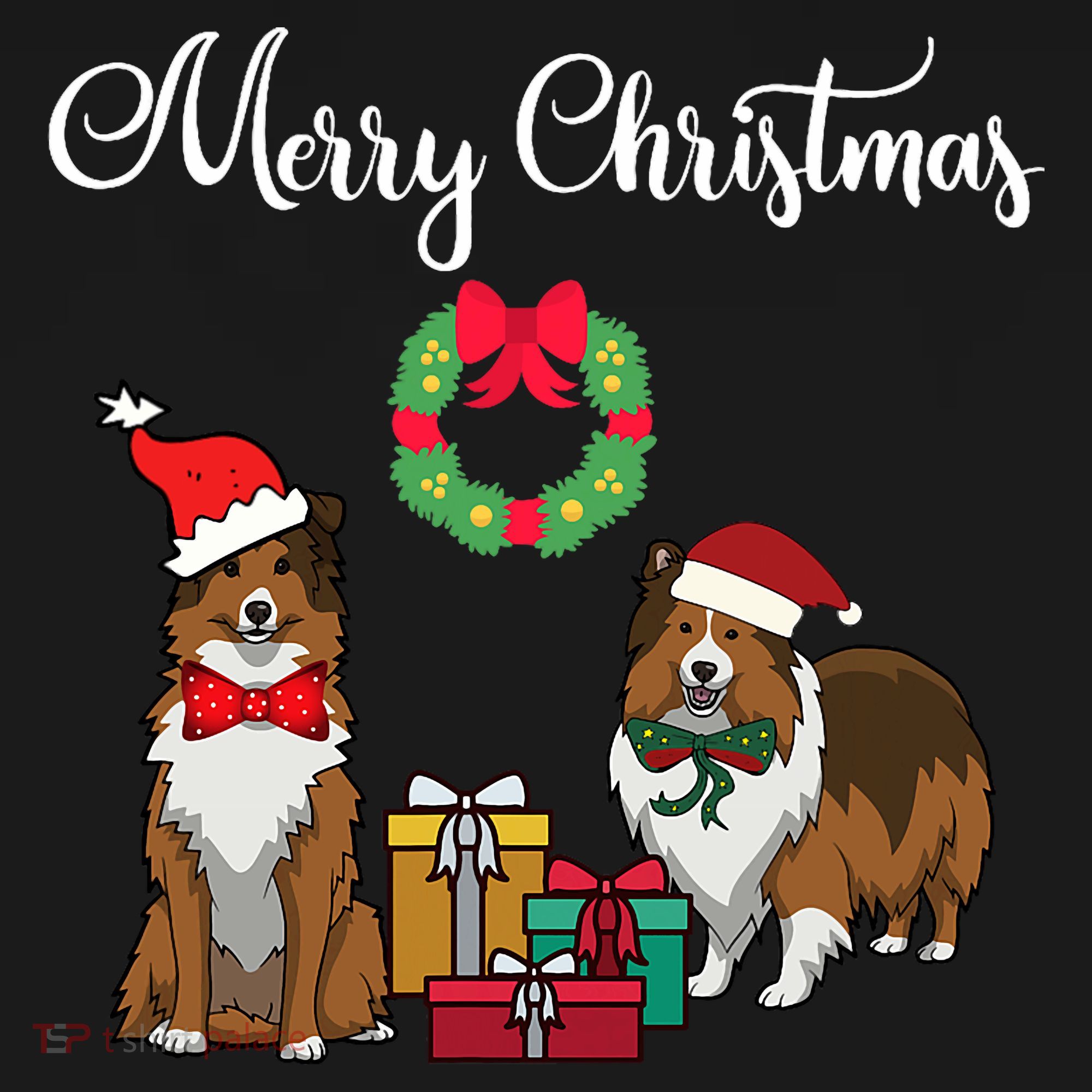 Adorable Shelties Merry Christmas Sheltie Mom Gift Coaster