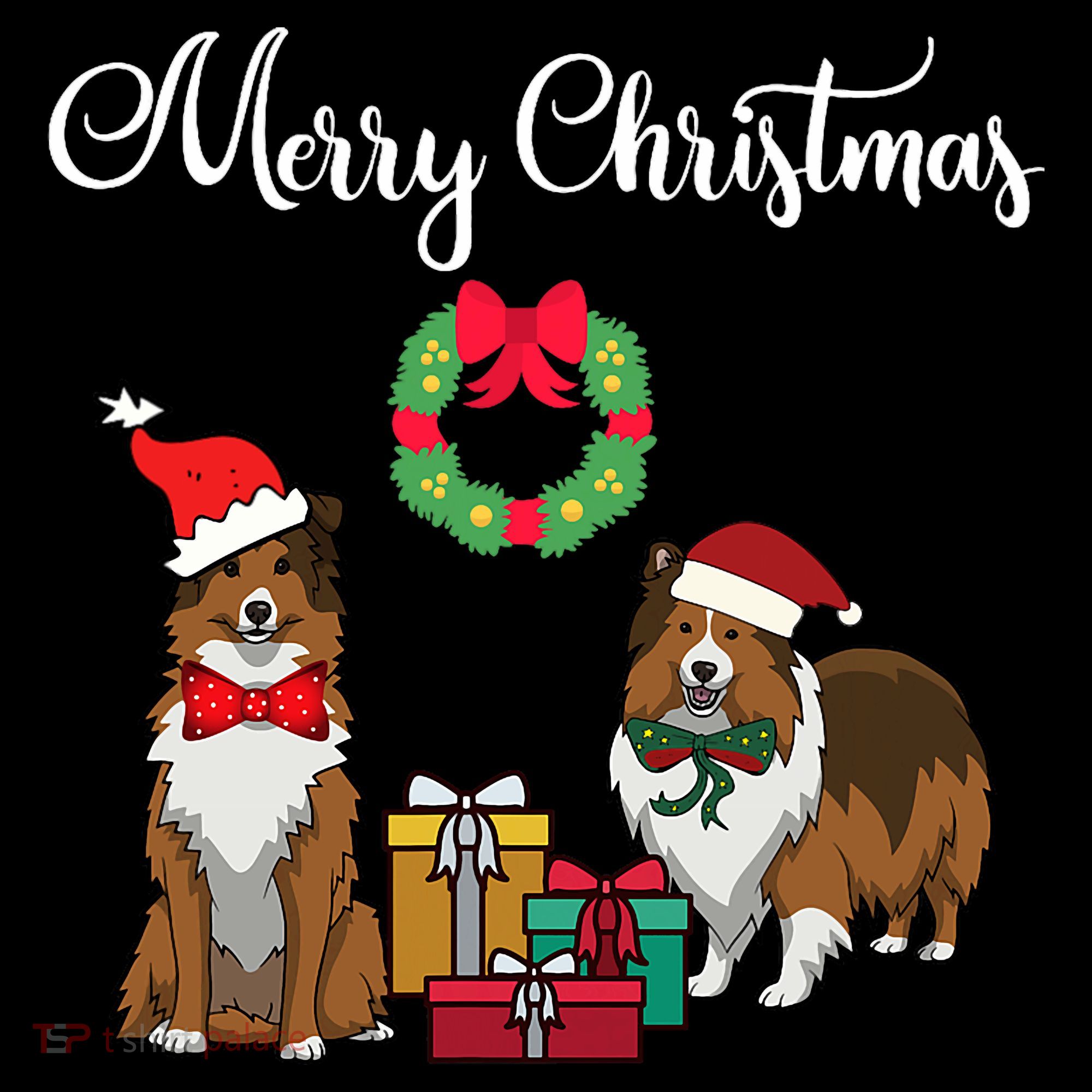 Adorable Shelties Merry Christmas Sheltie Mom Gift Women's Hoodie