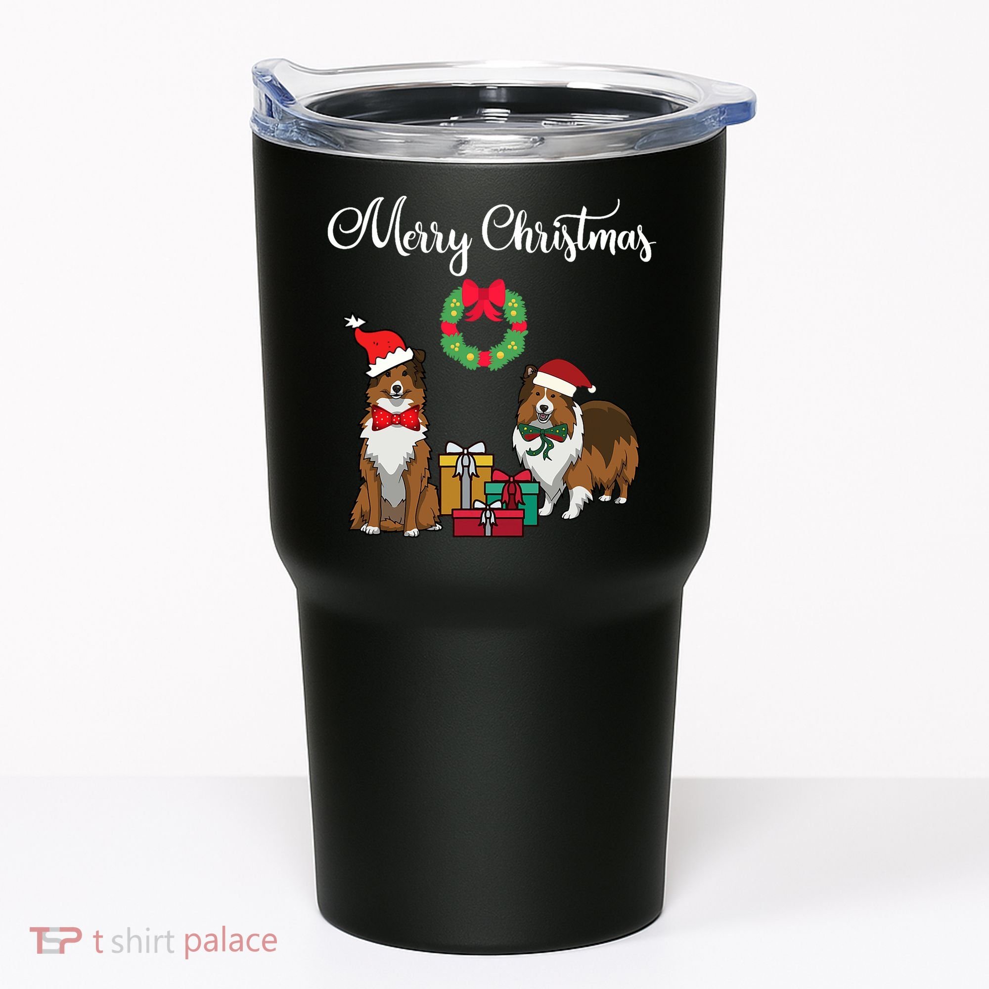 Adorable Shelties Merry Christmas Sheltie Mom Gift Tumbler