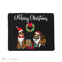 Adorable Shelties Merry Christmas Sheltie Mom Gift Mousepad thumb 0