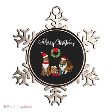 Adorable Shelties Merry Christmas Sheltie Mom Gift Ornament