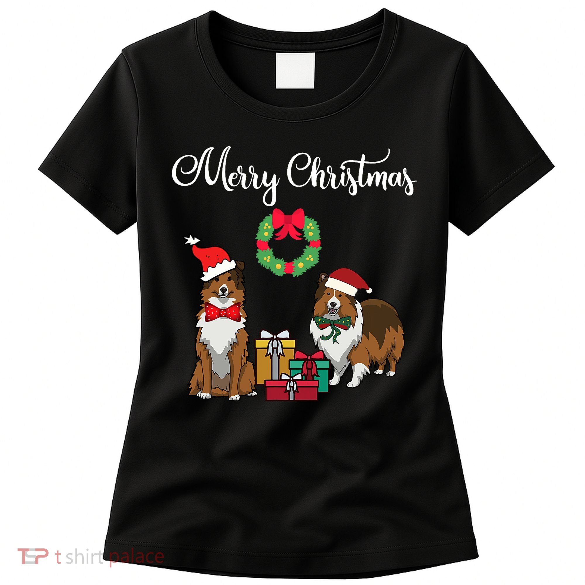 Adorable Shelties Merry Christmas Sheltie Mom Gift Women's T-Shirt