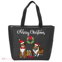 Adorable Shelties Merry Christmas Sheltie Mom Gift Tote Bag thumb 0