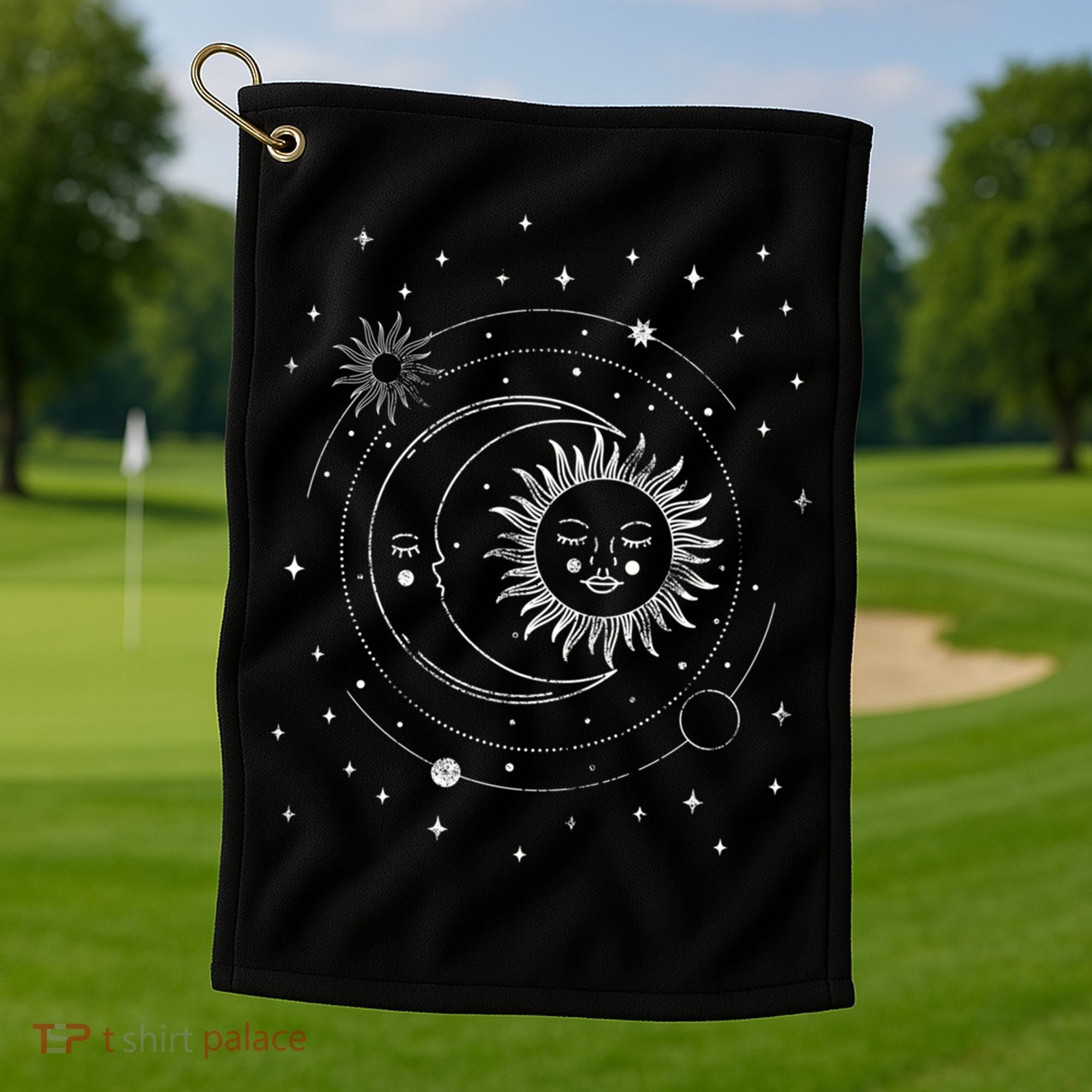 Alchemy Sun Moon Astrology Gift Golf Towel