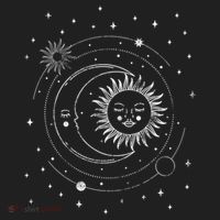 Alchemy Sun Moon Astrology Gift Golf Towel thumb 3