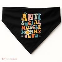 Anti Social Muscle Mommy Club USA-Made Doggie Bandana thumb 0