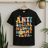 Anti Social Muscle Mommy Club T-Shirt thumb 2