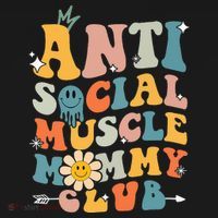 Anti Social Muscle Mommy Club Women's Tank Top thumb 5