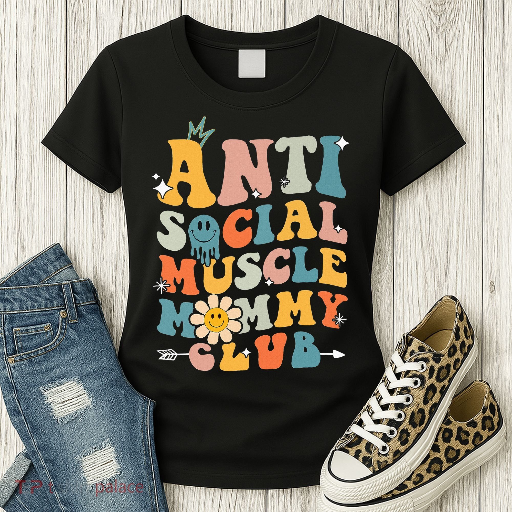 Anti Social Muscle Mommy Club Women's T-Shirt