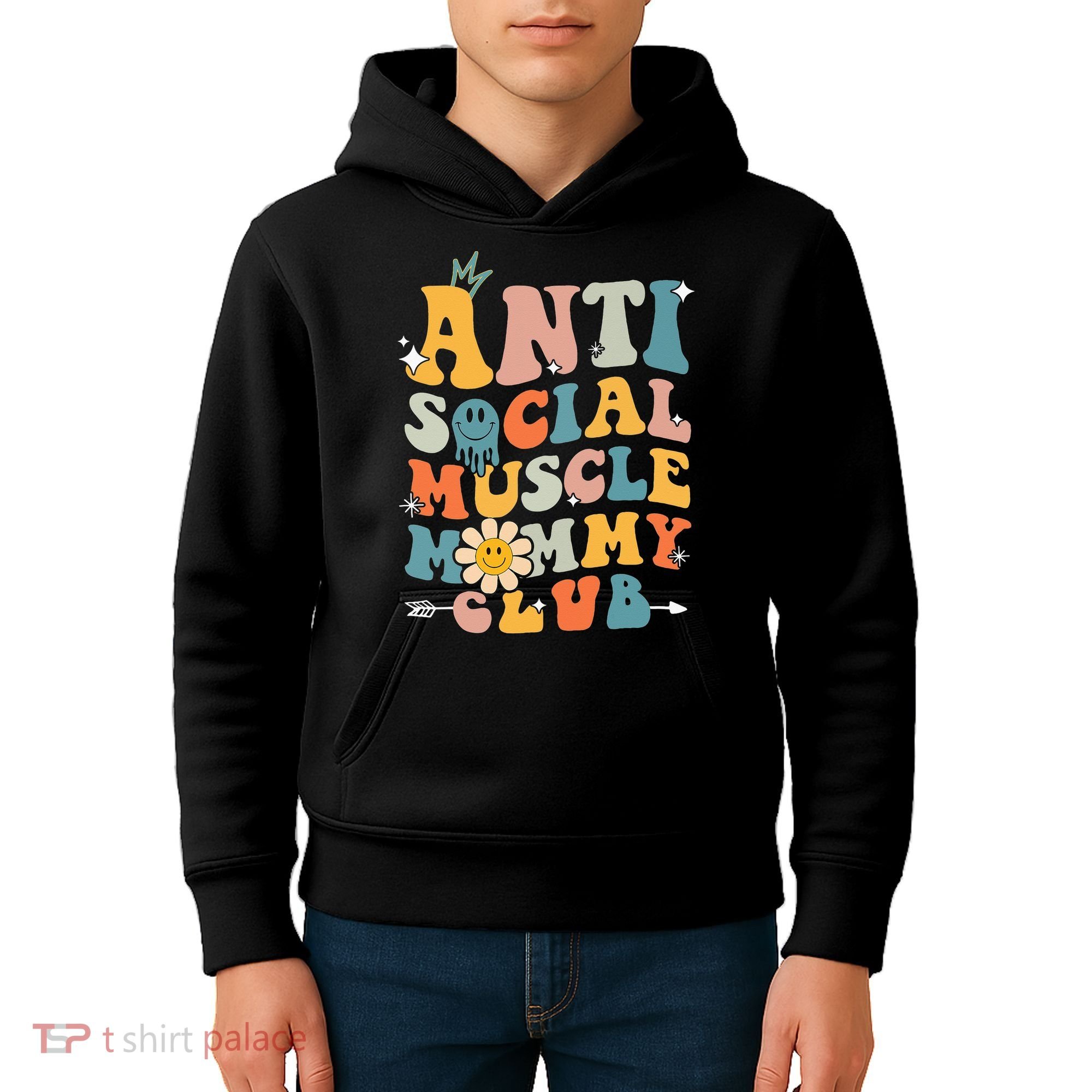 Anti Social Muscle Mommy Club Kids Hoodie