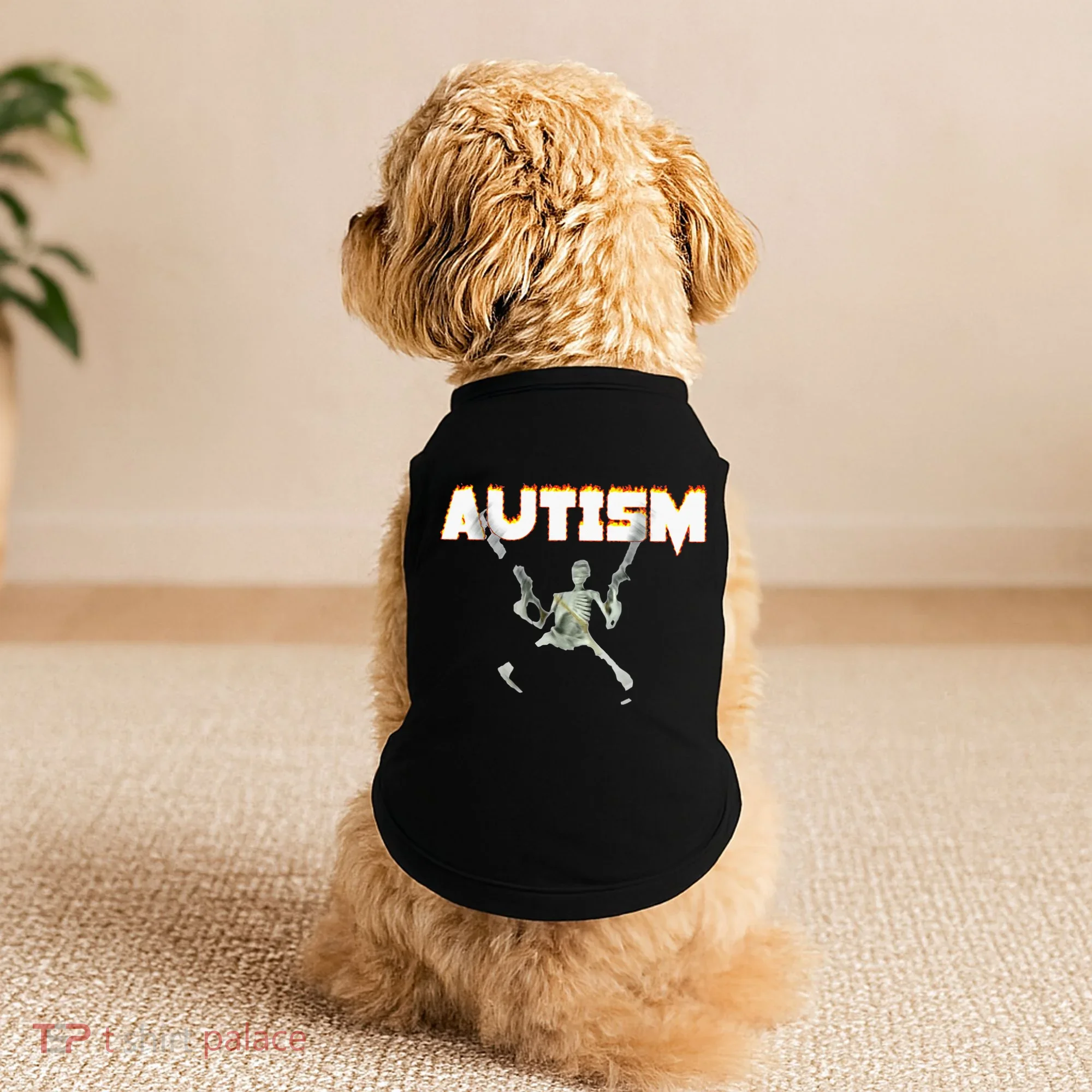 Autism Skeleton Meme Doggie Tank