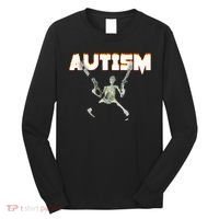 Autism Skeleton Meme Long Sleeve Shirt thumb 0