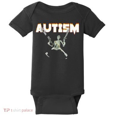 Autism Skeleton Meme Baby Bodysuit