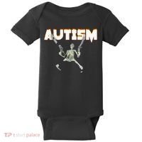 Autism Skeleton Meme Baby Bodysuit thumb 0