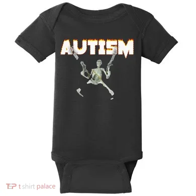 Autism Skeleton Meme Baby Bodysuit