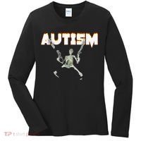 Autism Skeleton Meme Women's Long Sleeve Shirt thumb 0