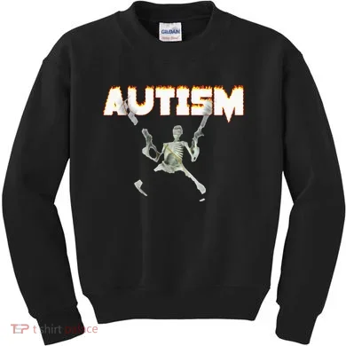 Autism Skeleton Meme Kids Sweatshirt