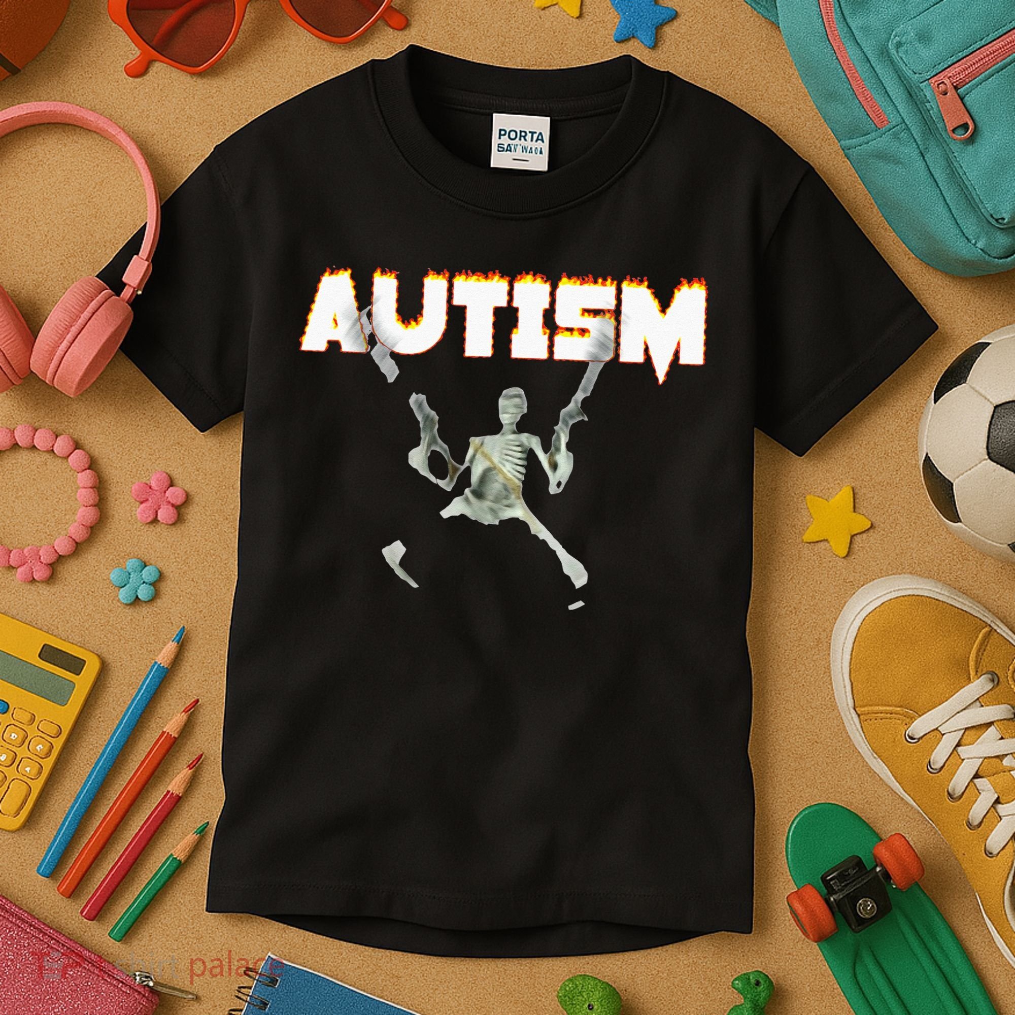 Autism Skeleton Meme Kids T-Shirt