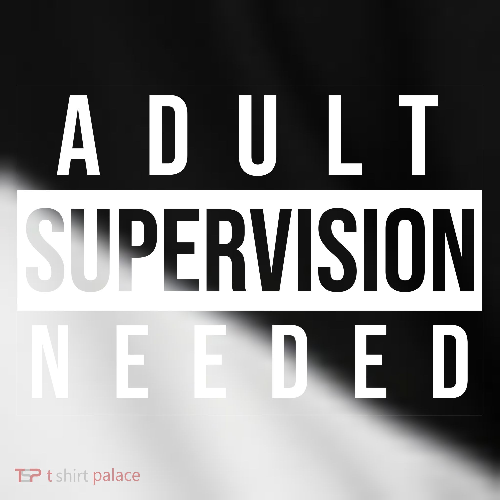Adult Supervision Needed Funny Gift Toddler Fine Jersey T-Shirt