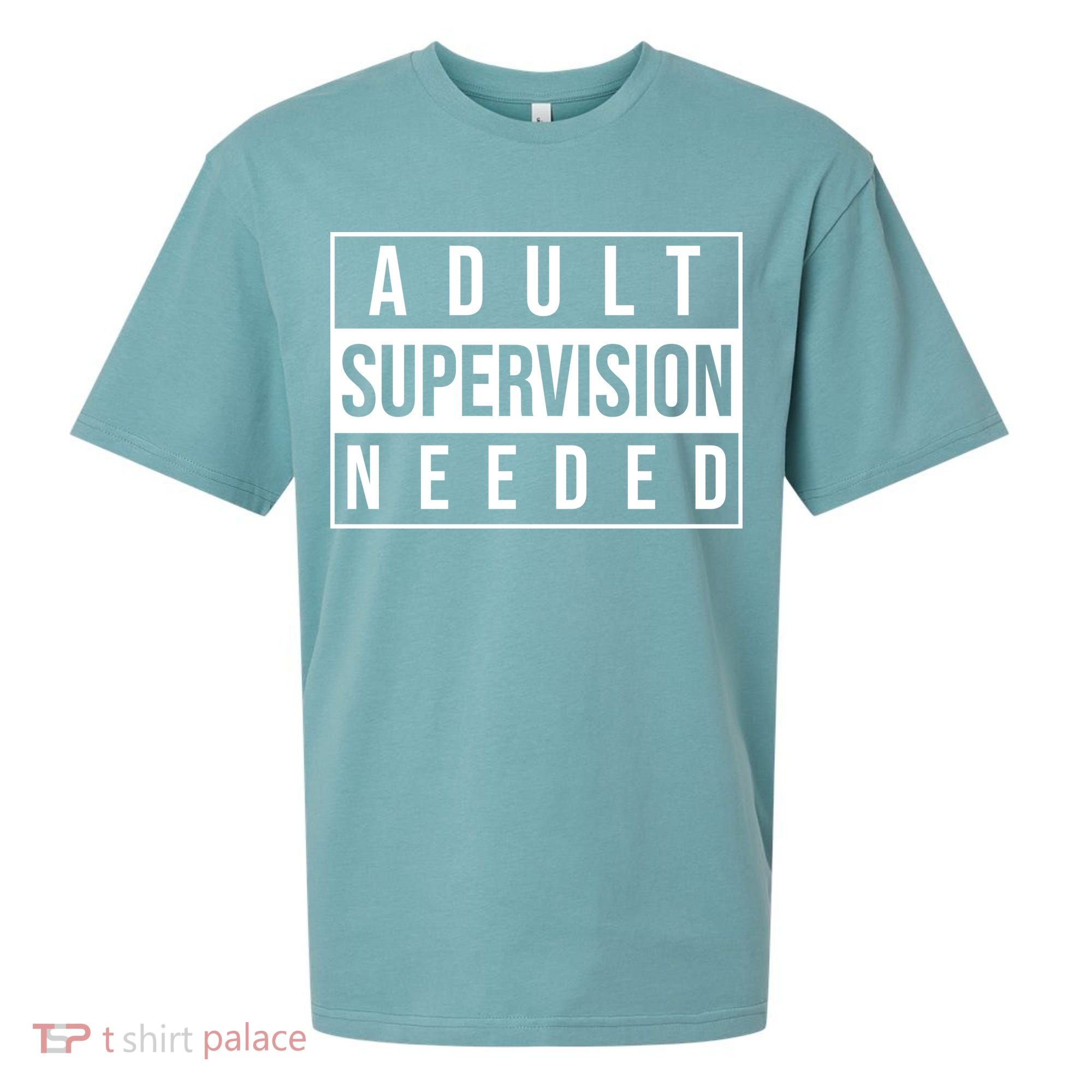 Adult Supervision Needed Funny Gift Sueded Cloud Jersey T-Shirt