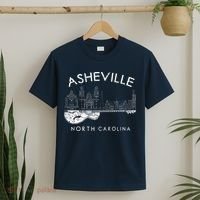 Asheville Souvenir North Carolina Lover Music Guitar T-Shirt thumb 2