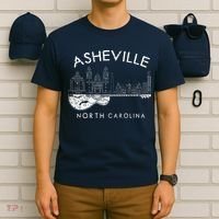 Asheville Souvenir North Carolina Lover Music Guitar T-Shirt thumb 6