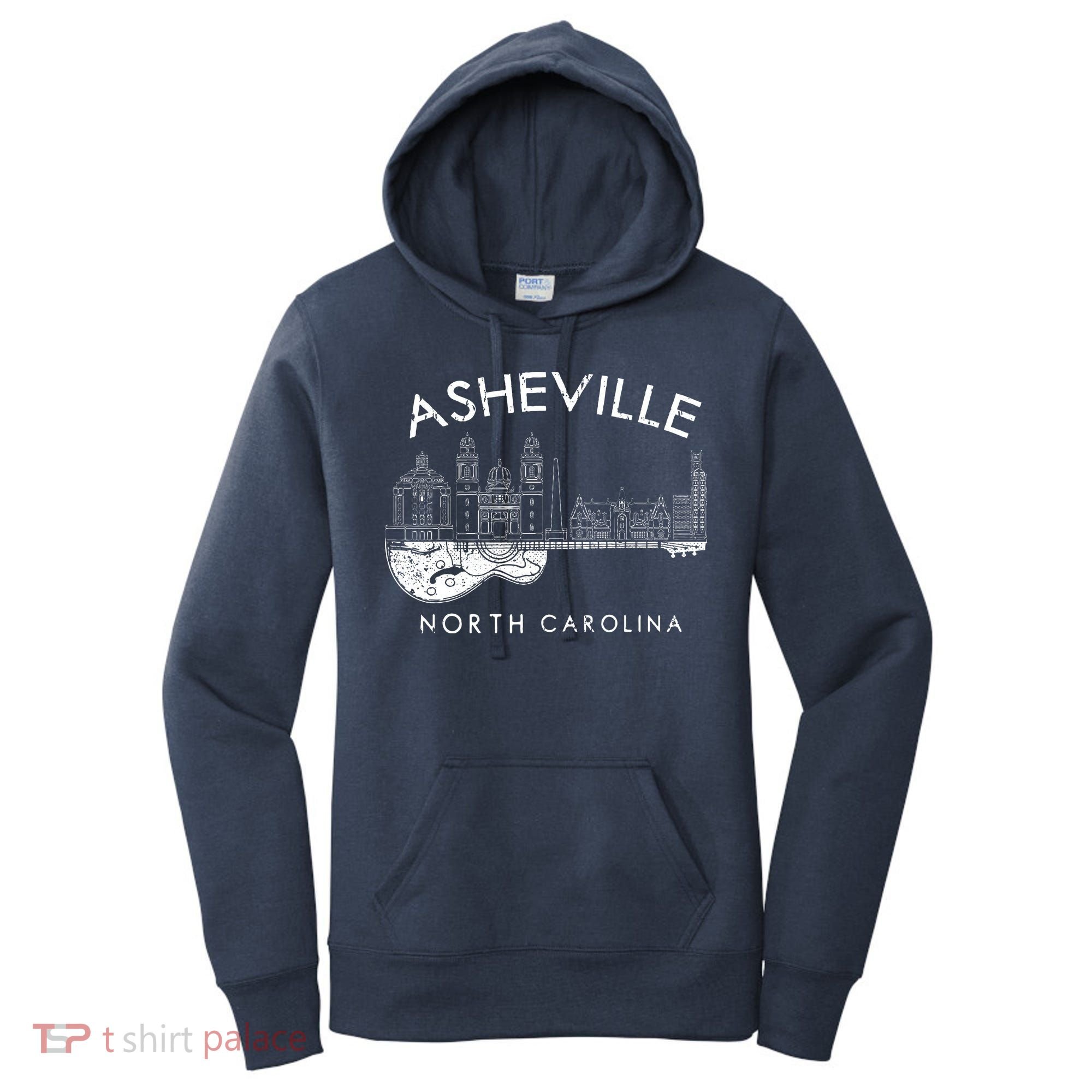 Asheville Souvenir North Carolina Lover Music Guitar Women's Hoodie