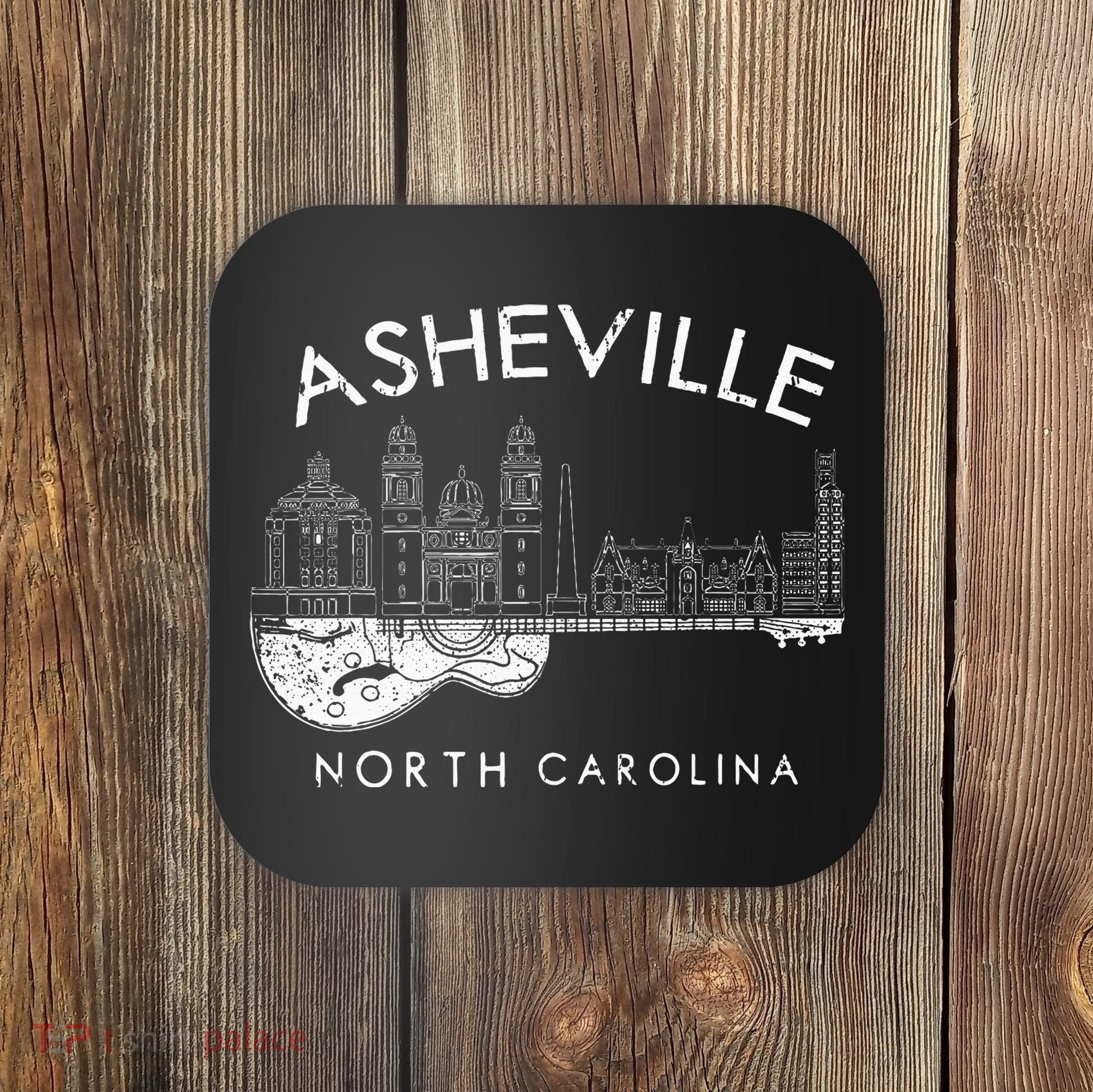 Asheville Souvenir North Carolina Lover Music Guitar Coaster