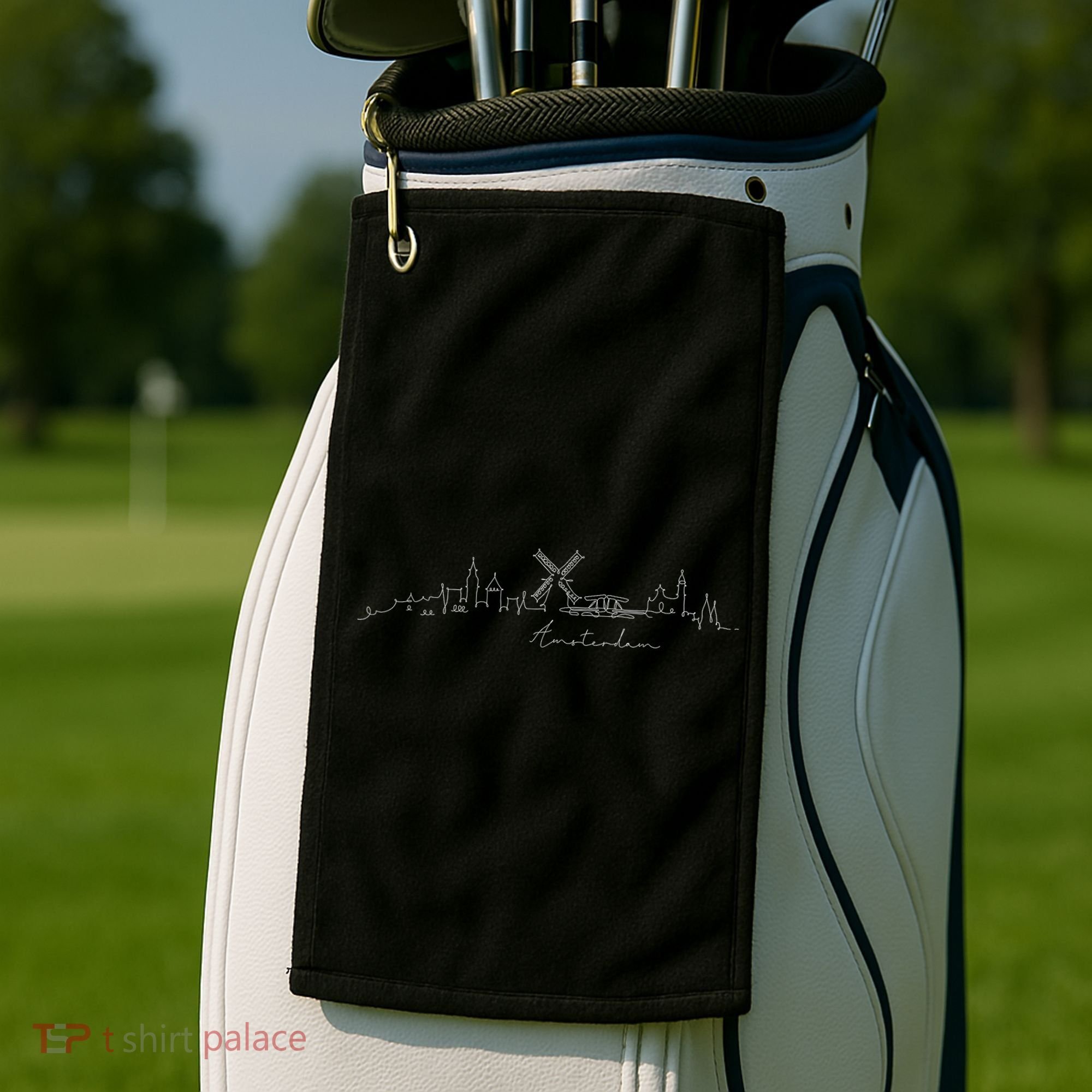 Amsterdam Skyline Netherlands Holand Amsterdam Golf Towel