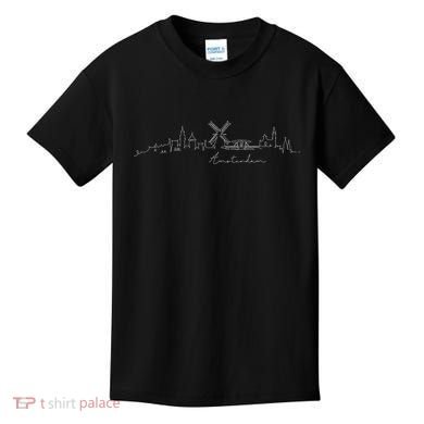 Amsterdam Skyline Netherlands Holand Amsterdam Kids T-Shirt