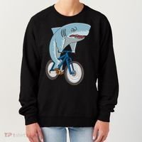 A Shark On A Bike Is A Fitness Beast Gift Women's Sweatshirt thumb 0