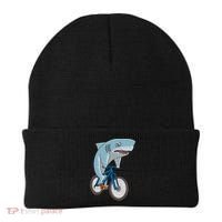 A Shark On A Bike Is A Fitness Beast Gift Beanie thumb 0