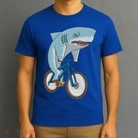 A Shark On A Bike Is A Fitness Beast Gift T-Shirt thumb 3