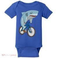 A Shark On A Bike Is A Fitness Beast Gift Baby Bodysuit thumb 0