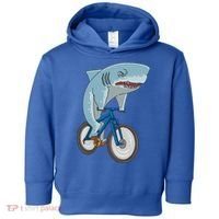 A Shark On A Bike Is A Fitness Beast Gift Toddler Hoodie thumb 0
