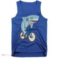 A Shark On A Bike Is A Fitness Beast Gift Tank Top thumb 0