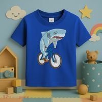 A Shark On A Bike Is A Fitness Beast Gift Toddler T-Shirt thumb 3