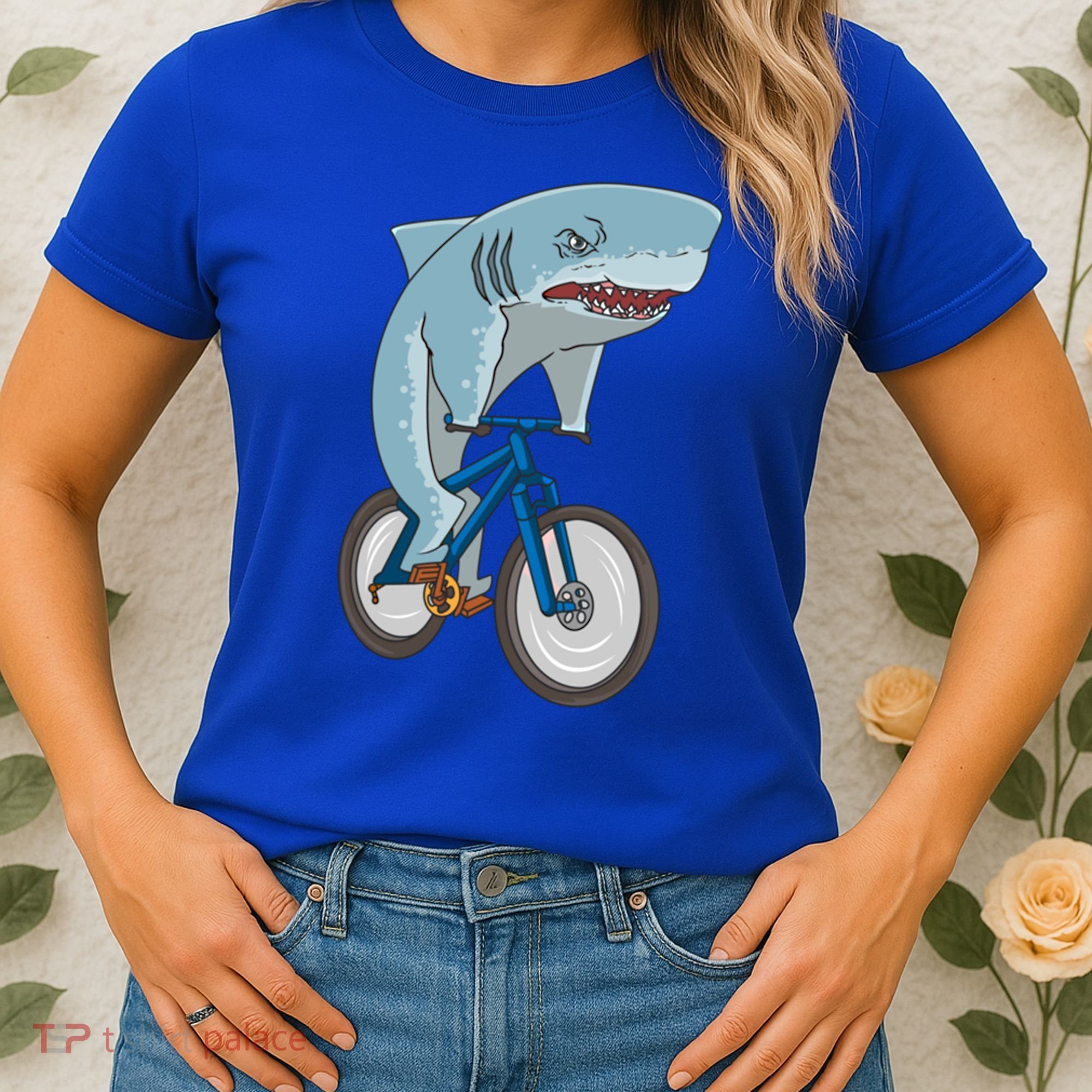 A Shark On A Bike Is A Fitness Beast Gift Women's T-Shirt