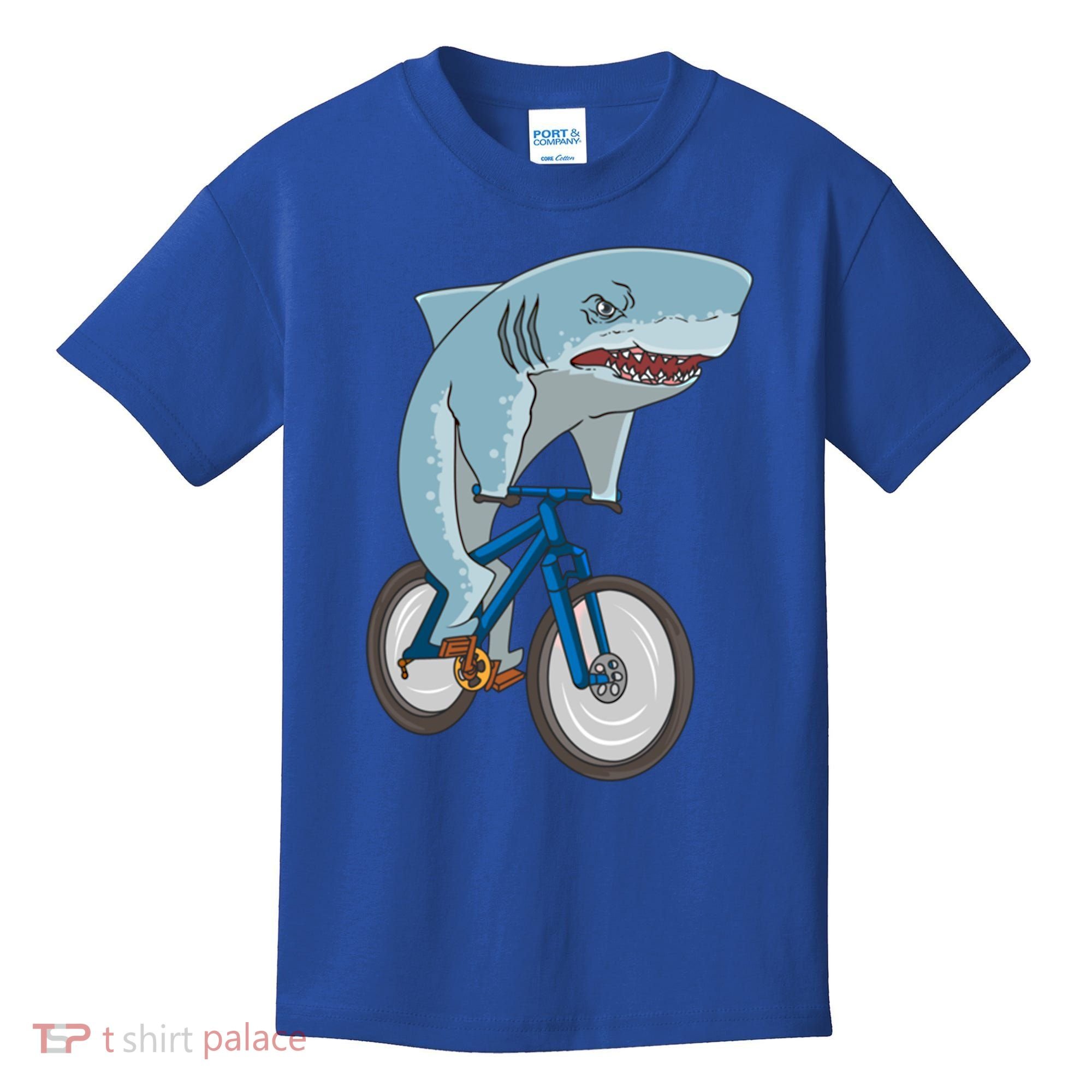 A Shark On A Bike Is A Fitness Beast Gift Kids T-Shirt